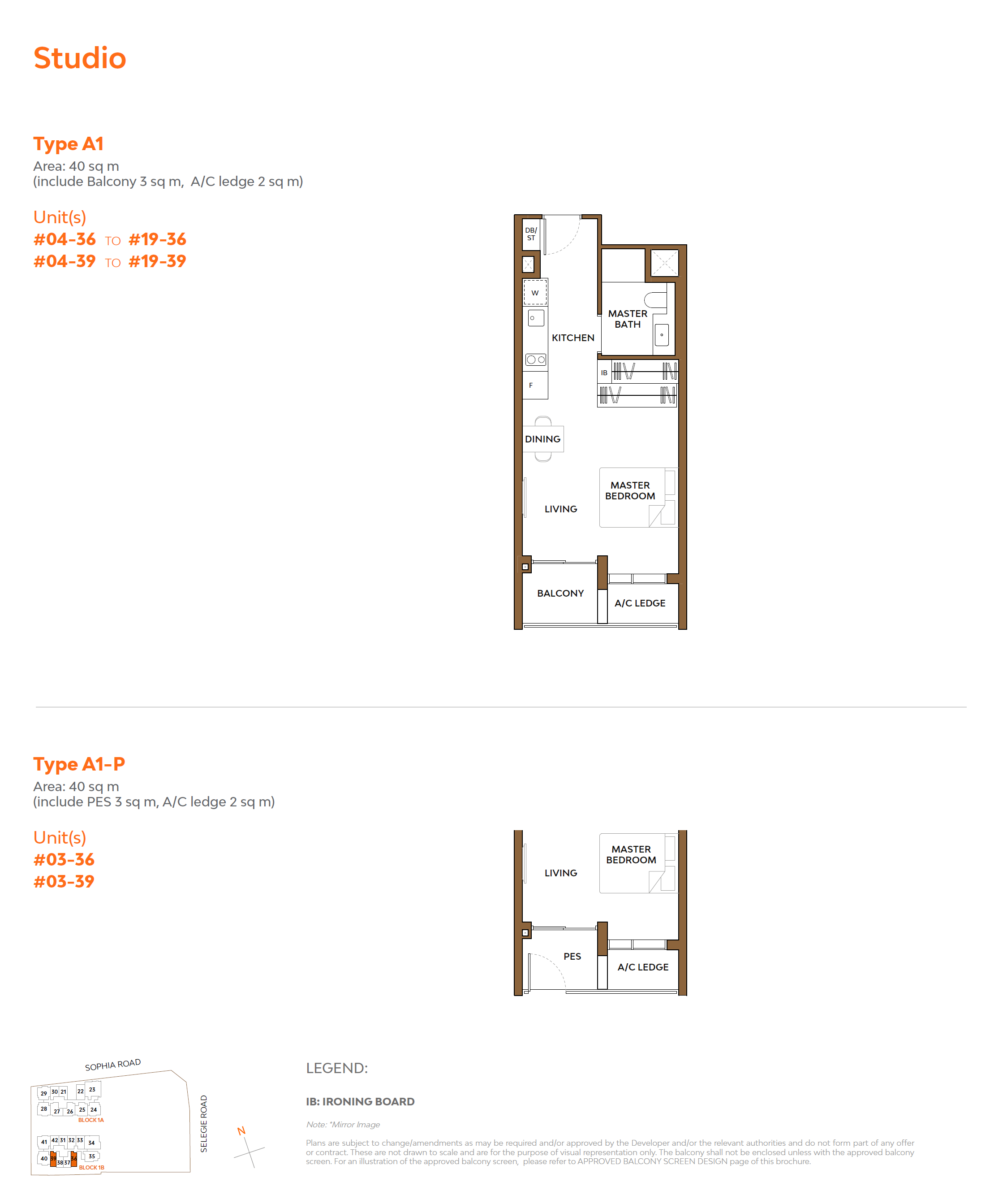 The Collective At One Sophia 1 Bedroom Floor Plan 17